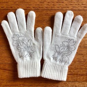 BEADED IVORY WINTER GLOVES